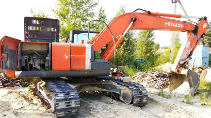 установка системы на экскаватор Hitachi